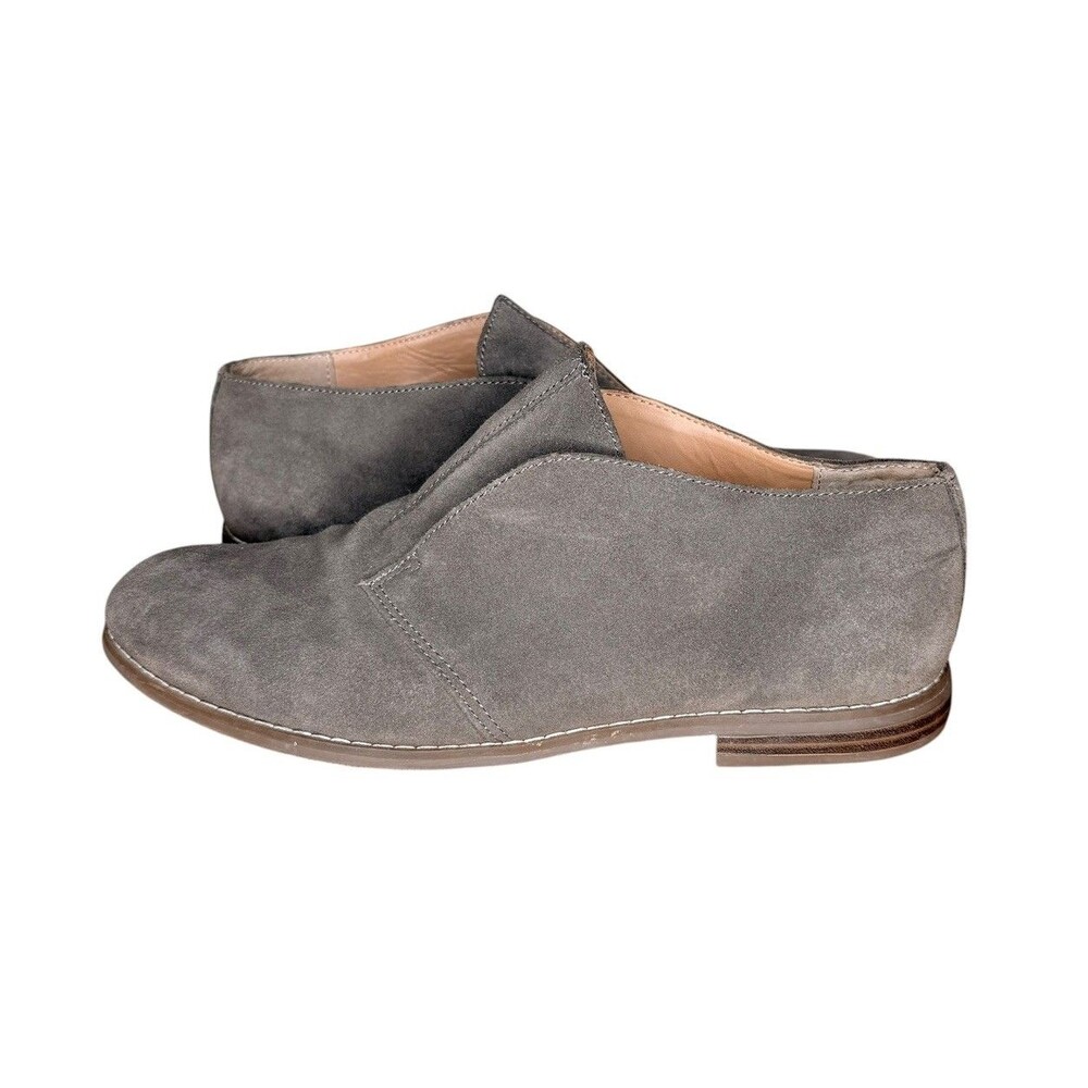 Franco Sarto Oxford Size 8 Pieta Slip-On Leather Suede Gray Loafers Casual - Picture 2 of 8